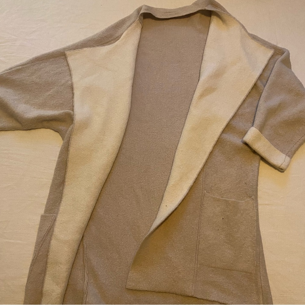 Coco & Carmen beige oversized cardigan sweater